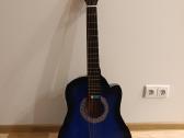 Mėlyna gitara pradedančiajam (su dėklu)