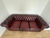 Natūralios odos Chesterfield sofa-lova su miegama - nuotraukos Nr. 2
