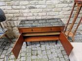 Vintažinė mid century tikmedžio batų spintelė - nuotraukos Nr. 3