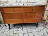 Vintažinė mid century tikmedžio batų spintelė - nuotraukos Nr. 5
