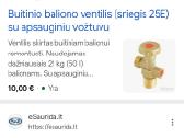 25e ventilis su apsauginiu vožtuvu dujų balionams - nuotraukos Nr. 3