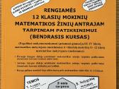 12 klasės matematikos tarpinio patikrinimo knyga