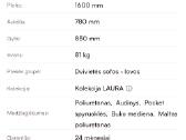 Sofa-lova Laura. Magrės baldai. - nuotraukos Nr. 4