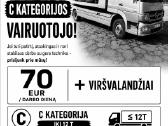 Ieškomasvairuotojas Kaune C kategorija70eur diena