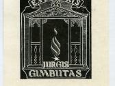 1987 Jurgis Gimbutas 3 ekslibriai ex libris - nuotraukos Nr. 2
