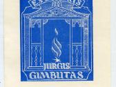 1987 Jurgis Gimbutas 3 ekslibriai ex libris - nuotraukos Nr. 3