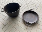 Ketaus puodas su dangčiu keptuvė 26 cm skersmens