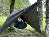 Hamakas su tinkliuku ir tentu