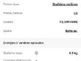 Skalbimo mašina LG F2j3wy5we, 6.5 kg, balta spalva - nuotraukos Nr. 2