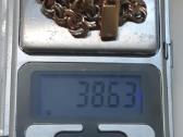 Bismark auksine grandinele raudono su baltu 38,6gr - nuotraukos Nr. 8