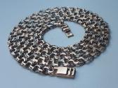 Bismark auksine grandinele raudono su baltu 38,6gr - nuotraukos Nr. 6
