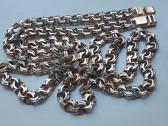 Bismark auksine grandinele raudono su baltu 38,6gr - nuotraukos Nr. 5