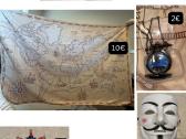 World map fabric poster, balloons and more