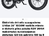 Dviratis elektrinis Vitilan 26" 1000w - nuotraukos Nr. 10