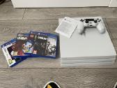 Ps4 Pro 1tb Baltas Naujausios kartos + žaidimai