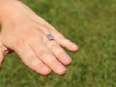 3.68ct 585 balto aukso deimantinis ziedas Igi - nuotraukos Nr. 5