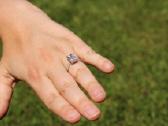 3.68ct 585 balto aukso deimantinis ziedas Igi - nuotraukos Nr. 6