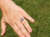 3.68ct 585 balto aukso deimantinis ziedas Igi - nuotraukos Nr. 7