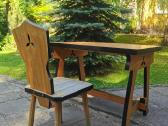 Meistro gamintas 107x70 ąžuolo stalas ir kėdė - nuotraukos Nr. 13
