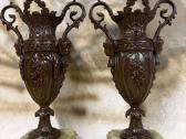 2 Art Nouveau stiliaus Vazos marmur.,bronz. metal. - nuotraukos Nr. 2
