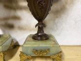 2 Art Nouveau stiliaus Vazos marmur.,bronz. metal. - nuotraukos Nr. 3