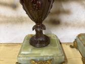 2 Art Nouveau stiliaus Vazos marmur.,bronz. metal. - nuotraukos Nr. 5