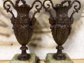 2 Art Nouveau stiliaus Vazos marmur.,bronz. metal. - nuotraukos Nr. 8