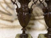 2 Art Nouveau stiliaus Vazos marmur.,bronz. metal. - nuotraukos Nr. 9