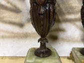 2 Art Nouveau stiliaus Vazos marmur.,bronz. metal. - nuotraukos Nr. 11