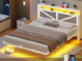 Dvigulė lova 160/200 cm su LED apšvietimu - nuotraukos Nr. 3