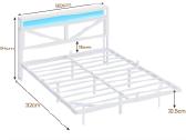 Dvigulė lova 160/200 cm su LED apšvietimu - nuotraukos Nr. 5