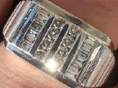 Vyriškas Balto Aukso Žiedas Su 1.05ct Deimantais - nuotraukos Nr. 7