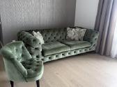 Chesterfield stiliaus sofa 220 cm + fotelis - nuotraukos Nr. 2