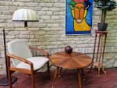 Vintažinis mid century kavos staliukas ir krėslas - nuotraukos Nr. 6