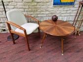 Vintažinis mid century kavos staliukas ir krėslas - nuotraukos Nr. 7