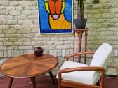 Vintažinis mid century kavos staliukas ir krėslas - nuotraukos Nr. 8