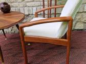 Vintažinis mid century kavos staliukas ir krėslas - nuotraukos Nr. 10