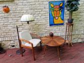 Vintažinis mid century kavos staliukas ir krėslas - nuotraukos Nr. 11