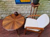 Vintažinis mid century kavos staliukas ir krėslas - nuotraukos Nr. 12