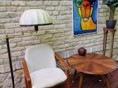 Vintažinis mid century kavos staliukas ir krėslas - nuotraukos Nr. 16