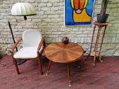 Vintažinis mid century kavos staliukas ir krėslas - nuotraukos Nr. 17