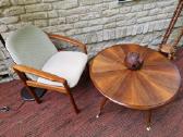 Vintažinis mid century kavos staliukas ir krėslas - nuotraukos Nr. 28