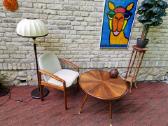 Vintažinis mid century kavos staliukas ir krėslas - nuotraukos Nr. 29