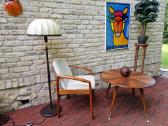 Vintažinis mid century kavos staliukas ir krėslas - nuotraukos Nr. 30