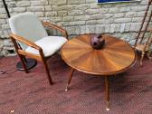 Vintažinis mid century kavos staliukas ir krėslas - nuotraukos Nr. 32