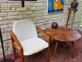 Vintažinis mid century kavos staliukas ir krėslas - nuotraukos Nr. 36