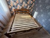 Ąžuolinė dvigulė lova 160 200 cm - nuotraukos Nr. 4