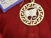 Prabangūs auksiniai Zodiakų pakabukai su baltu auk - nuotraukos Nr. 15