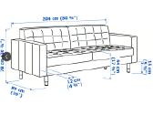 Ikea Landskrona Trivietė sofa, odinė - nuotraukos Nr. 5