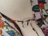Moteriskas geletas medvilninis chalatukas / kimono - nuotraukos Nr. 8